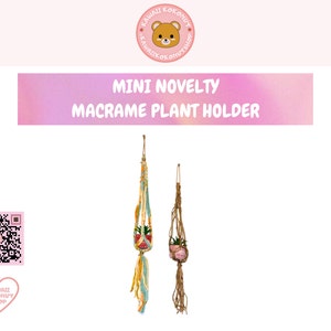 Mini Novelty macrame plant holder: woven wall planter hanger for your small plants