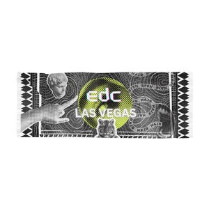 EDC Las Vegas Pashmina Rave Scarf, Festival Wrap, Retro Techno Vibes, Unisex Boho Shawl, Burning Man Outfit, EDM Fashion Accessory