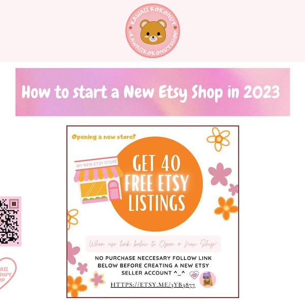 How to start a New Etsy Shop in 2023 ? Get 40 Free Product Listings with this link -  etsy.me/3YB3877