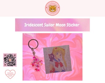 Iridescent Sailor Moon Sticker, Anime Decal
