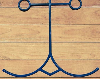 Blue Anchor Aerial Hoop: Stainless Steel Lyra (38x43 inches)