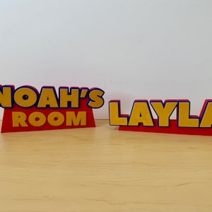 Personalized Toy Story Room Inspired Name Sign | 3D Printed