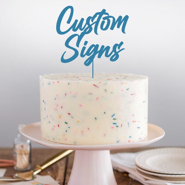 Custom Name Sign & Cake Topper | 3D Printed