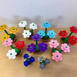3D Printed Building Block Flowers: Mix & Match Colors bild 3