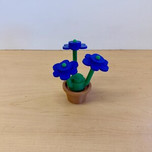 3D Printed Building Block Flowers: Mix & Match Colors Dark Blue