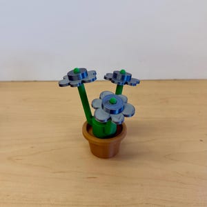 3D Printed Building Block Flowers: Mix & Match Colors Grey