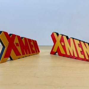 X-Men Retro 3D Logo – Classic Comic-Inspired Sign | 3D Printed