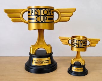 Trofeo personalizado con nombre de la Copa Pistón / Impreso en 3D