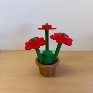 3D Printed Building Block Flowers: Mix & Match Colors bild 15