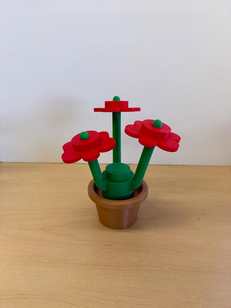 3D Printed Building Block Flowers: Mix & Match Colors bild 15