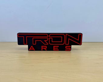 Tron Ares Logo Display Plaque | 3D Printed
