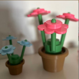 3D Printed Building Block Flowers: Mix & Match Colors bild 7