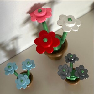 3D Printed Building Block Flowers: Mix & Match Colors bild 5