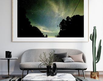 Milky Way Night Sky Print, Coastal North Carolina Landscape Photography (Digital Download)