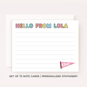 Personalized Stationery Set Kids Camp Stationery Custom Note Card Cute Stationery Gift Custom Camp Note Cards Summer Stationery Set of 12