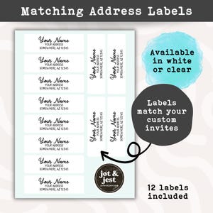 Matching Personalized Address Labels Custom Address Label Return Address Label Personalized Mailing Label Customizable Return Address Label