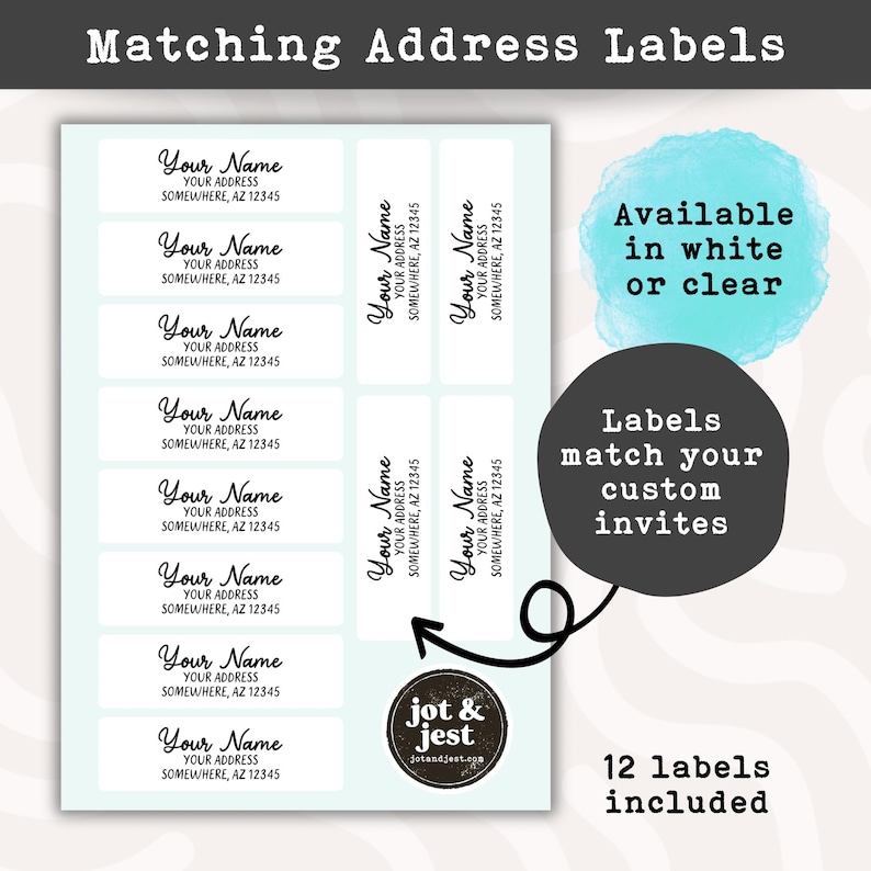 Matching Personalized Address Labels • Custom Return Address Stickers ...