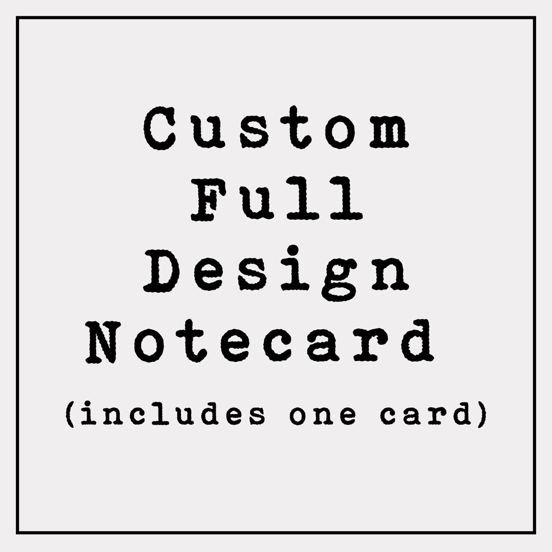 Custom Flat Note Card | Size 4.25