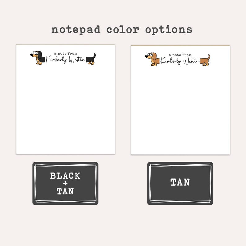 Personalized Dachshund Notepad • Custom Wiener Dog Notepad • Cute Dog ...