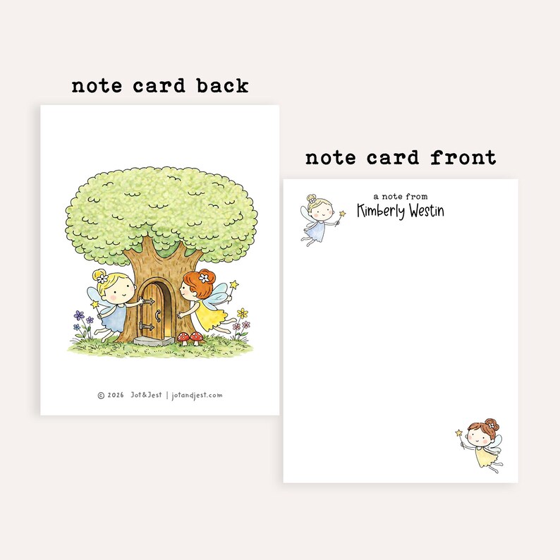 Personalized Fairy Flat Note Cards • Custom Fairy Stationery ...
