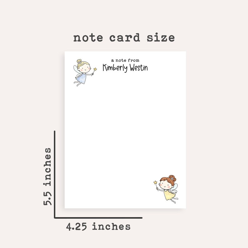 Personalized Fairy Flat Note Cards • Custom Fairy Stationery ...