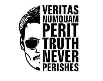 Veritas Numquam Perit svg, Veritas Numquam Perit png, Truth never perishes png, Truth never perishes svg, Justice Served for johnny depp svg