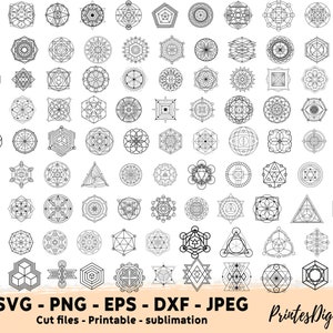 116 Sacred Geometry Svg, Sacred Geometry png, Sacred Geometry Clipart, Shape Svg Png, Geometric SVG, Minimalistic svg png, mandala svg png image 4