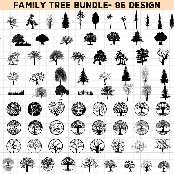 Tree Svg Png, Tree Of Life Svg Png Bundle, Oak Tree Svg, Family Tree Svg Png, Celtic Tree SVG, Tree Roots Svg, Tree Monogram Svg, cut files