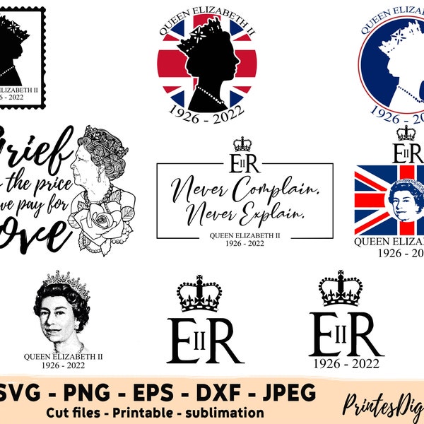 Queen Elizabeth Png, Queen Elizabeth Svg, Queen Elizabeth II, Queen Elizabeth print, queen elizabeth cut files sublimation digital download