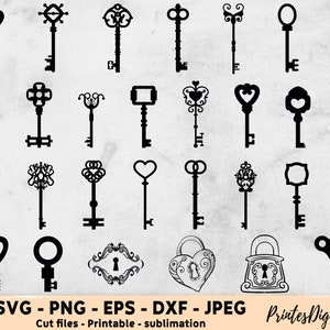 29 Keys SVG, Keys Png, Key Svg, Key Png, Vintage Key, Lock Svg, Keys ...