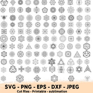 116 Sacred Geometry Svg, Sacred Geometry png, Sacred Geometry Clipart, Shape Svg Png, Geometric SVG, Minimalistic svg png, mandala svg png image 5