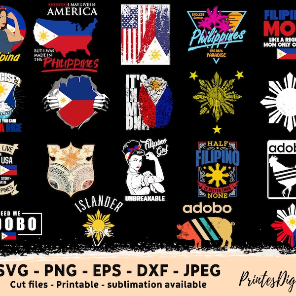 Filipino svg bundle, filipino png, Filipina svg, Philippines independence day svg png, philipino, Philippine sun, Philippine Flag, adobo svg