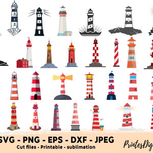 31 Lighthouse svg, Lighthouse png, lighthouse print, lighthouse sublimation, lighthouse clipart, lighthouse cut files, Lighthouse Vector