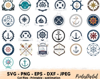 26 Nautical badge Svg Png, Nautical logo Svg Png, Nautical name svg, Nautical monogram svg, Nautical labels icons frame SVG, nautical svg
