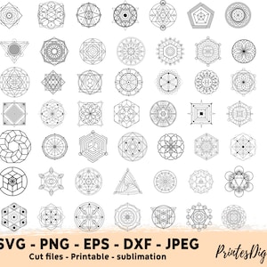 116 Sacred Geometry Svg, Sacred Geometry png, Sacred Geometry Clipart, Shape Svg Png, Geometric SVG, Minimalistic svg png, mandala svg png image 3