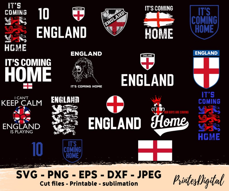 21 it's coming home svg, it's coming home png, England football team SVG, England soccer Team png, England football Team png, World Cup svg image 1