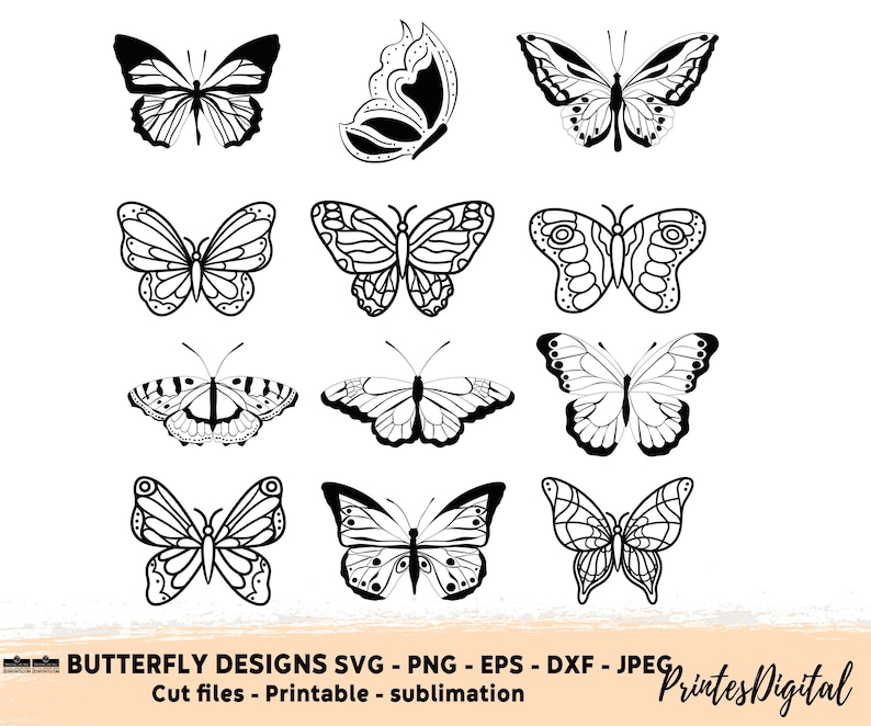 40 Butterfly Svg Bundle Butterfly Svg Butterfly Png - Etsy Canada