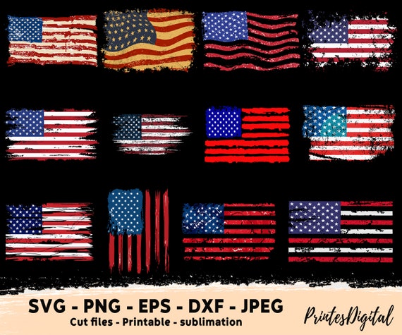 12 Distressed American flag svg png, Grunge american flag svg png, Distressed US flag svg png, Retro Vintage US flag svg png, distressed usa