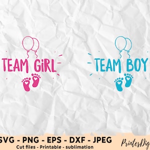 Team Boy Team girl Svg Png, Gender Reveal Svg png, Pregnancy Svg png, Baby Announcement svg, Baby svg, Team Boy svg png, Team girl svg png