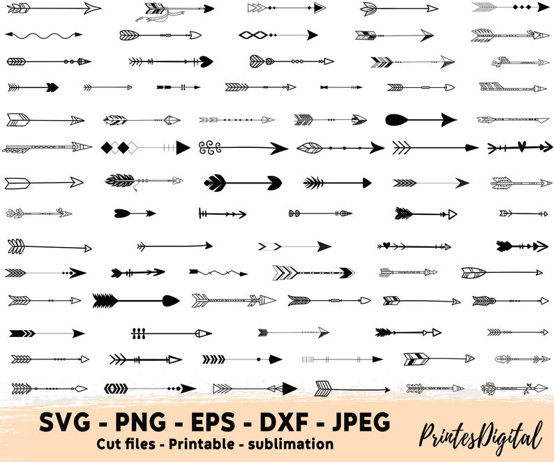 80 Tribal Arrows Svg Png Boho Arrow Svg Arrow Svg Hand - Etsy Canada