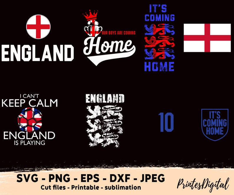 21 it's coming home svg, it's coming home png, England football team SVG, England soccer Team png, England football Team png, World Cup svg image 3