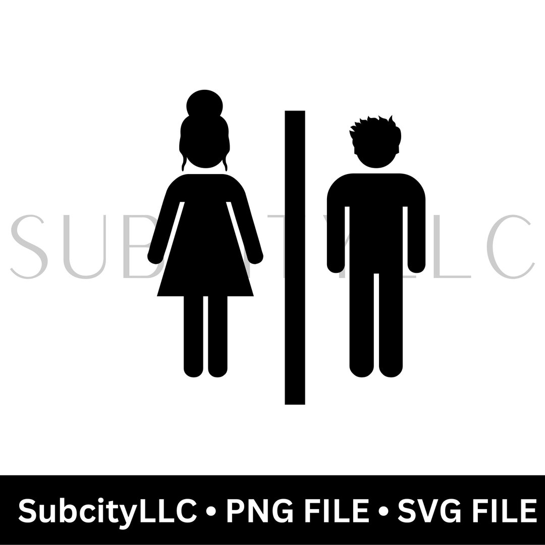 Female and Male Bathroom Sign Svg, Bathroom Sign Svg, Bathroom Sign