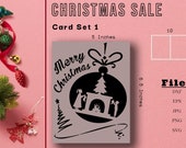 Merry Christmas Card svg Christmas Card Template eps png jpg Christmas invitation file Laser Cut File Diy Papercut Card cricut card download