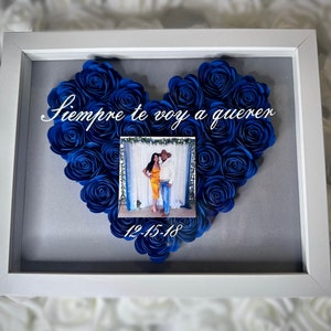 Valentine&#39;s Heart Rose Box | Rose Shadow Box | Customized Gift for Birthdays, Anniversary, Valentine&#39;s Day, Mother&#39;s Day, Romance, Love