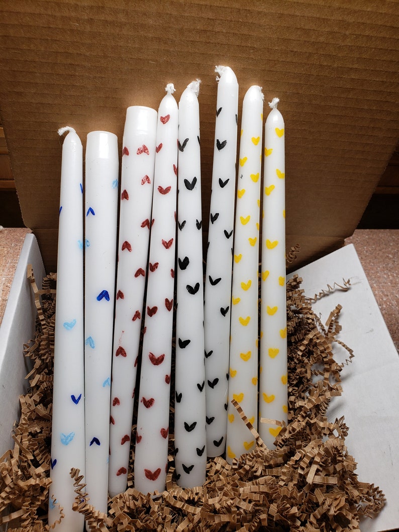 Hand Painted Pillar Candles Etsy