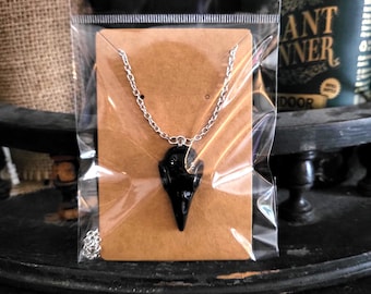 Goth alternative jewellery. Punk Horror Alt bones satanic accessories, Gothic witch occult metal necklace pendant.