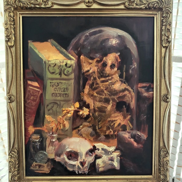 Cursed objects. Dark Gothic Artwork. Original Oil Painting.