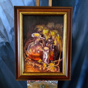 Oddity halloween gift. Vials. Gothic occult art, dark witch horror painting. Satanism, pagan artwork goblincore voodoo.