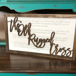 The Old Rugged Cross Digital File, SVG File, Glowforge File, Glowforge tested, Hymn Sign, Wooden Decor, DIY