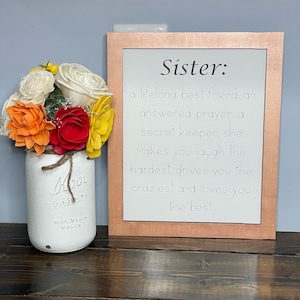 Sister, Lifelong Friend, SVG, Glowforge Ready, Digital File, Sister Poem, Sister Decor